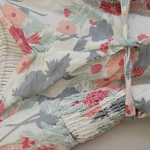 Pretty Floral Linen and Crochet Summer Dress Free People - Picture 5 of 11